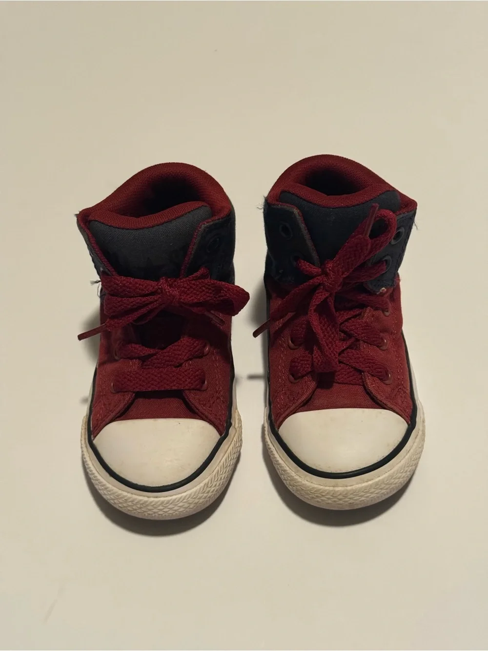 Converse All Star Burgundy and Navy High-Top Sneakers Kids Size 7